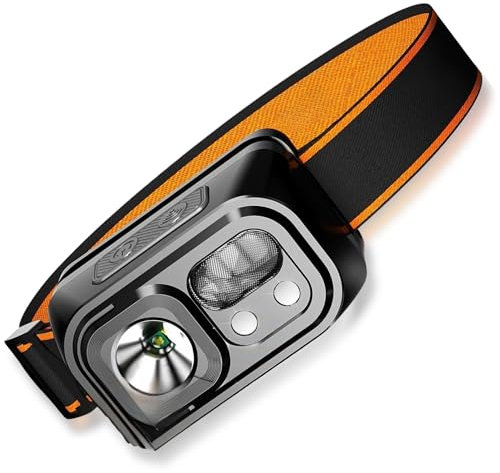 Linterna frontal LED recargable – 2000 lúmenes - Linterna de cabeza ligera, cómoda, impermeable y batería USB-C - Luz frontal cabeza potente para trail running, camping, senderismo y trabajo