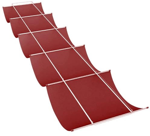 TRAGLO Copertura ombreggiante Retrattile per pergola Telo ombreggiante a Vela Scorrevole Impermeabile con Cavi Metallici, Anti UV, per Giardino, Patio e Cortile(Rosso,0.93x4m)
