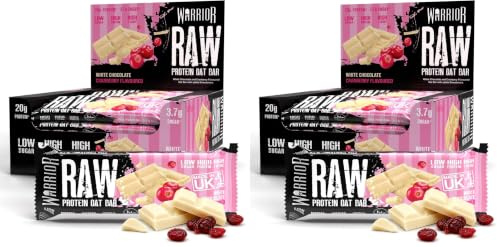 Warrior RAW Protein Bars 12 x 75g High Protein Oat Flapjack Snack (Pack of 2)