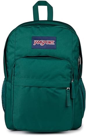 JanSport Big Day Pack Large Backpack, 15 Inch Laptop Compartment, 43.5 x 19 x 32.5 cm, Deep Juniper, Multicolor