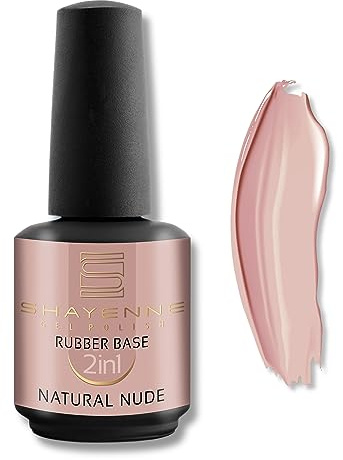SHAYENNE Rubber Base Color 15ml - 2in1 Natural Nude - Made in Germany | Soak Off Gel UV/LED, Base Coat & Farbe, Gummibase für Nägel, Langanhaltender Lack, Made in Germany