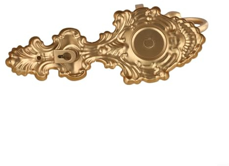 Antiker weißer Wandkerzenhalter für Stabkerzen, perfekt für Heimdekoration (Gold)