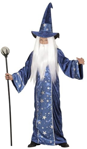 W WIDMANN MILANO Party Fashion - Kinderkostüm Zauberer, Robe und Hut, Magier, Märchen Verkleidung, Karneval