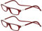 TBOC Pack: Lesebrille Lesehilfe für Herren Damen – (Zwei Einheiten) Dioptrien +4.00 Bourdeaux Fassung Stärke PC Handy Faltbar Frau Mann Magnetverschluss Clip Alterssichtigkeit Presbyopie