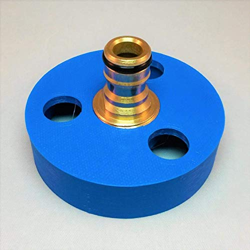 Camper parts Conector de manguera de llenado de agua para autocaravana, boquilla de latón de limpieza rápida llena tu tanque de agua/adaptador (azul)