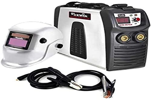 CEVIK PRO - Soldador Inverter CE-ULTRA200PLUS - 200A Potencia - Ajuste de Intensidad - Compacto - Para Diversos Materiales - Kit con Pantalla Electrónica