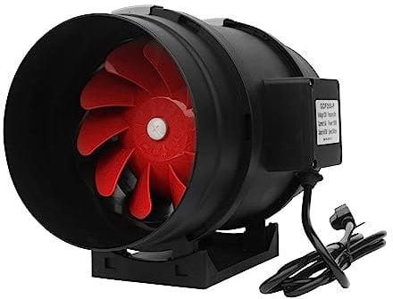 SunStream 4 Inch 190 CFM Plastic Inline Duct Fan For Grow Tents Basements Bathroom Extractor Fan