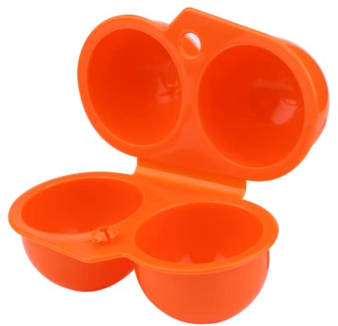 2 Stücke Tragbarer Eierhalter Eierkarton Eierclip für Küche Outdoor Camping Picknick (Orange)