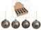 MC-Trend 12er Set edle Luxus Glas Weihnachtskugeln Ø 8cm Weihnachtsbaum Kugeln Christbaumkugeln Weihnachts Deko (GRAU Gold)