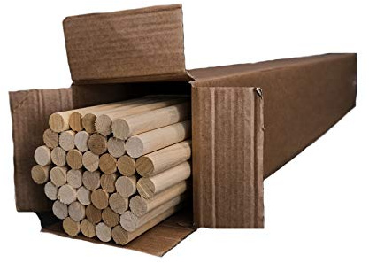 Pattes rondes en bois, diamètre 20 mm.