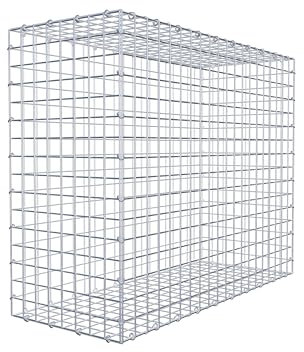 GABIONA Steinkorb-Gabione eckig, Maschenweite 5 x 5 cm, Tiefe 40 cm, Gabione 100 x 80 x 40 cm (L x H x T), C-Ring
