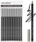 12PCS Erinde Schwarzer Eyeliner-Stift-Set, 2 in 1 Weicher Eyeliner-Stift & Lidschattenstift Wasserdichte, natürliche Matte, hypoallergene Eyeliner, Make-up-Stifte, einfach zu färben, langlebig