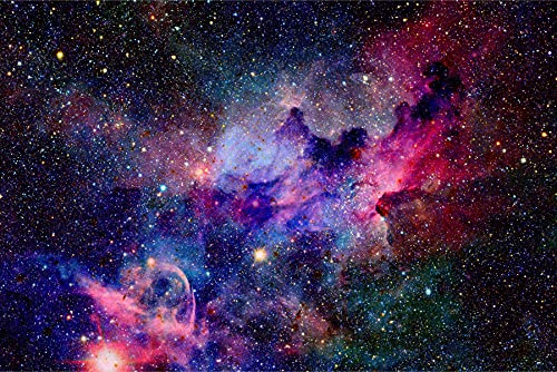 Muralo Selbstklebende Fototapete 315 x 210 Weltall Kosmos Nebula Tapete Himmel Nacht Motiv Muster Wohnzimmer Schlafzimmer Wandbilder XXL Wand Br. 315 cm x Hö. 210 cm