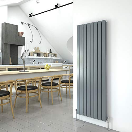 Anthracite Vertical Radiator 1600x544mm Double Flat Panel Designer Radiator Interior Design