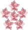 Sea Team Paquete de 6 adornos artificiales con purpurina de Poinsettia para decoración de árbol, 25,4 cm, color rosa