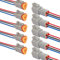 WOODGUILIN DT Stecker Connectors 3 Polig,DT Steckverbinder Wasserdichter,DT Stecker Steckverbinder,DT Auto Wasserdicht Elektrische Stecker Connectors,mit 20cm 16 AWG Kabel,Grau(5 Pairs, 3Pin DT)