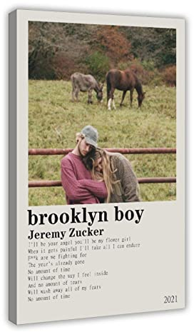 Jeremy Zucker Brooklyn Boy Albumcover Stanzform 90er Jahre Vintage Poster Leinwand Poster Schlafzimmer Dekor Sport Landschaft Büro Zimmer Dekor Geschenk Rahmen Stil 08x12inch (20x30cm)
