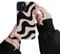 Ownest iPhone 13/14 Case - Zebra Stripes Wave Design for Women - Soft Silicone Protection - Black