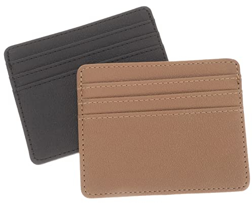 Cabilock 2st Id-Inhaber-geldbörse Pu-Karten-geldbörse Alpaka Blockierärmel Aus Leder Id Case Brieftasche Halter -geldbörse Kreditkartenetui Aus Leder Student Pu-Leder Kondom Schutz