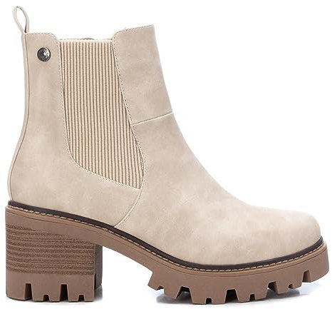 REFRESH - Stivaletto da donna con chiusura lampo, colore: nero, taglia: 40, Ghiaccio, 39 EU
