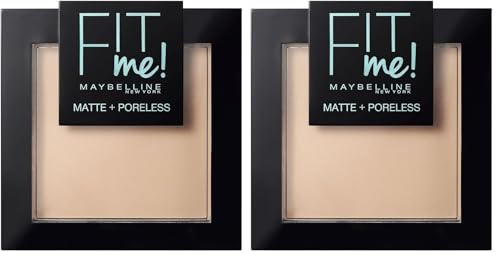 Maybelline New York, FitMe Matt und Poreless Puder x g, 115 Ivory, 9 gramm (Packung mit 2)