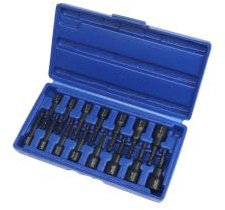 15PC 1/4 HEX DR Magnetic Impact NUT Driver Set Metric & SAE