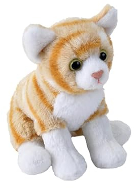 Wild Republic Pocketkins Eco Gato Atigrado Naranja, Peluche, 12 cm, Juguete de Peluche, Hecho de Materiales Reciclados, Ecológico