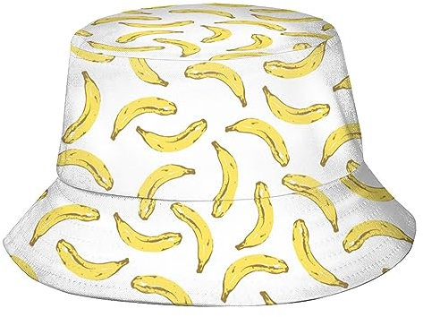 KWQDOZF Fischerhut mit modischem Druck für Damen und Herren, Unisex, Fischerhüte, Outdoor, Strand, Reisen, Wandern, Sonnenkappe, Banane 4