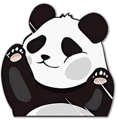EARLFAMILY 5.1 '' Simpatico panda che colpisce il vetro decalcomanie divertenti adesivi per finestrino auto paraurti tronco moto casco