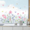 Tanlaby Fiori Farfalla Finestra Decalcomanie Fiori Colorati Finestra Adesivi Primavera Estate Fiori Finestra Decalcomanie Doppio Lato Statico per Soggiorno Vetro Finestre Porte Finestra Decorazione