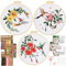 JSRQT 3 Sets Sticken Stickerei Kit Blumenmuster Pflanzen Anfängerset Stickereien Kreuzstich Kit für Anfänger Erwachsene Cross Stitch Stickerei Set für DIY Kunst Handwerk Nähen Embroidery Kit Stickset