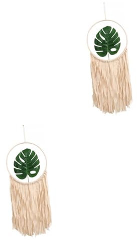 Alipis 2stücke Woven Dream Catcher Mit Eulen-Design Handgefertigte Baumwoll-wanddekoration Für Gemütliches Zuhause Bohemian Stil Für Und Schlafzimmer Mit Zarten Quasten