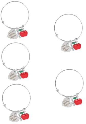 AOKWAWALIY 5st Teleskop Armbänder Armreifen Für Damen Freundschaftsarmbänder Damenarmbänder Kettenarmband Für Damen Lehreranerkennungsarmbandgeschenke Armband Rostfreier Stahl