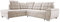 DomiMeble Ecksofa Lotta In Hochwertigem Salvador Stoff, Mit Schlaffunktion, Geräumigem Stauraum Und Eleganter Polsterung Für Das Wohnzimmer, 258x212cm, Anordnung der Möbel Linksseitig, Farbe: BEIGE