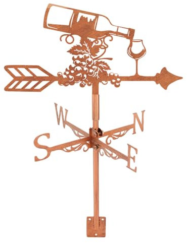 SUPERDANT Wetterhahn In Traubenform Wetterfahne Zur Dachmontage Weather Vane Aus Metall Schuppen Weathervane Außendachdeko Kupfer Wetterfahnen Für Bauernhaus Hof Bauernhof Scheune Gartenterrasse