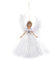 Cushangty Christmas Tree Toppers, Angel Tree Topper, Fairy Treetop Pendant, White, 8.66 x 5.12, ABS, Traditional, Christmas, Winter