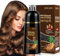Brown Hair Dye Shampoo 3 en 1,Shampoo Tinte Negro para Cabello, Champú para Cabello Negro Instantáneo Champu Colorante Tinte para Hombre y Mujer(500ml Marrón)