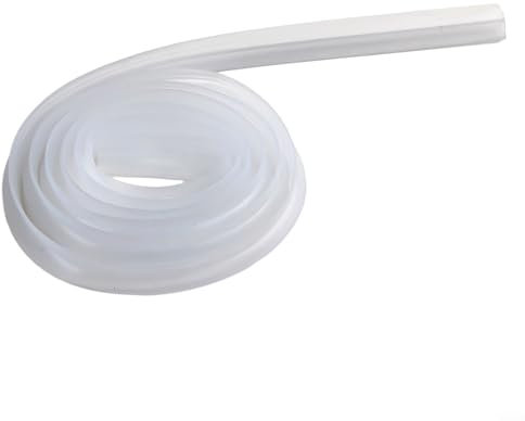 Silikon-Gummi-Türdichtungsstreifen für Glastüren, Schiebetüren, 2 m Länge (6 mm)