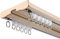 Strapazierfähige Doppel-Vorhangschiene, Aluminium-Deckenschiene für Wohnzimmer, Badezimmer, Schlafzimmer, 1 5 m Länge, ideal für Raumtrennung, Deckenschienen-Set, 150 cm Länge