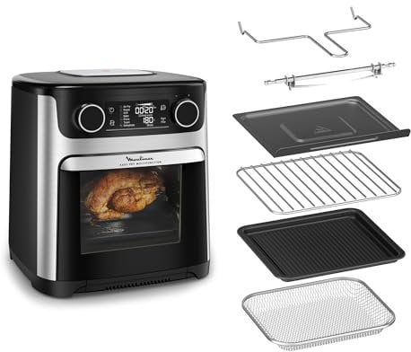 Moulinex Easy Fry Multifunction, Friggitrice ad Aria Versatile 15L/1.5kg per 6 Persone, 1800W, Tecnologia Extra-Crisp, 10 Programmi di Cottura, Esperienza Personalizzata con My Moulinex, AL556D