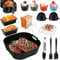 Accessori Friggitrice ad Aria per Philips 3000 Series XL 6.2L, 19 Pezzi Accessori Stampi Silicone per Philips 5000 Series XXL 7.2L con Pirottini Muffin,Teglia Pane Antiaderente,ecc.HD9270/90,HD9285/90