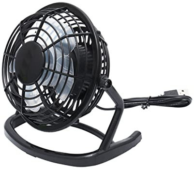 Tofficu Mini Ventilateur USB Portable Ultra Silencieux pour Bureau et Maison Petit Ventilateur de Table avec Design Pratique et Durable pour Sommeil Déplacements Noir