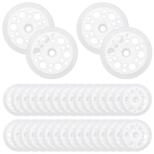 KtbeYTi 200 Pezzo Rondelle Cappotto Plastica 46mm Rondelle PP Bianche per La Fissazione e Il Supporto