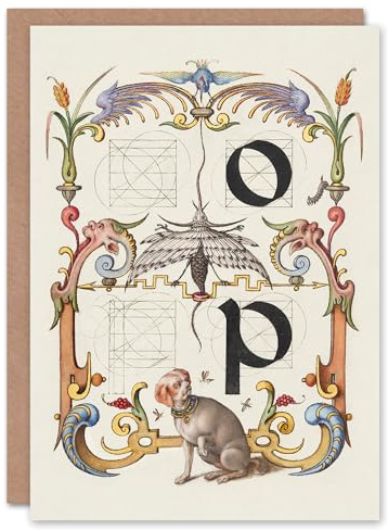 Artery8 Art Card Pictorial Letter Guide O And P Model Book of Calligraphy
