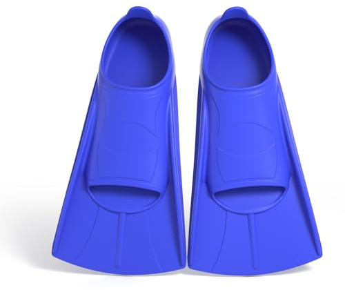Schwimmflossen Silikon, Kurze Flossen, Silikon Schnorchelflossen, Kurz Taucherflossen Kinder Erwachsene, Kurzschwimmflossen Training Flossen Unisex Flossen