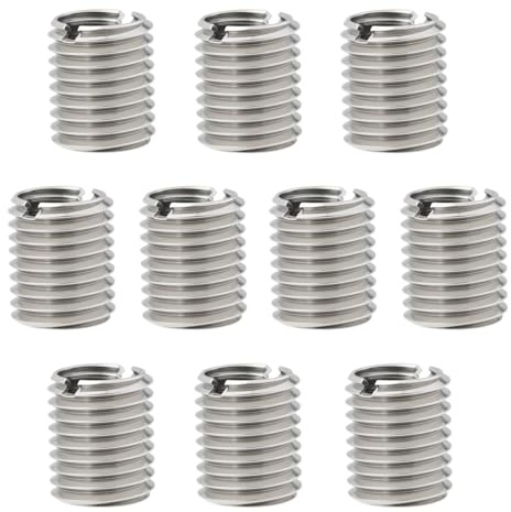 eMagTech 10 Tuercas Reductoras de Conversión M10x1.25 Macho A M8x1.25 Hembra de Acero Inoxidable para Automóviles Lámparas Y Maquinaria Industrial.