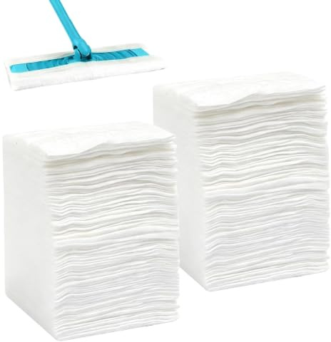 200Pcs Speed Mop Refill, Disposable Dry Sweeping Cloths Pads Dust Magnet | Antibacterial Cleaning, Wet Floor Wipes Fit for Flash Speed Mop, Multi-Surface, Kitchen, Home