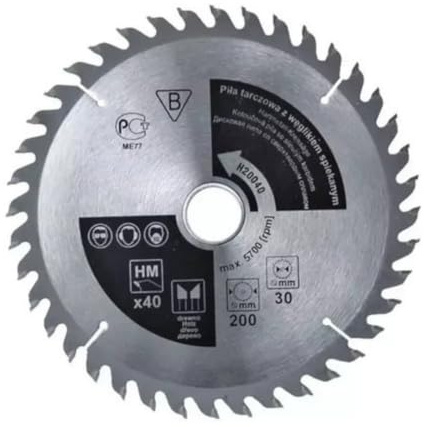 pokm toolsmarket - ⌀205mm x 30mm Sägeblatt für Holz mit 24 HM-Zähnen (Widia) TCT-Sägeblatt für Holz Holzsägeblatt Kreissägeblatt
