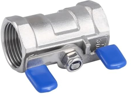 Kugelhahn mit Schmetterlingsgriff aus Edelstahl 316 – einteiliges Ventil mit 1/4'' bis 1'' Innengewinde(1/4Inch)