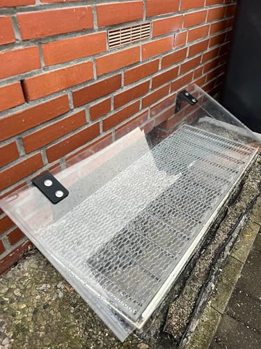 Kellerschachtabdeckung aus Acrylglas | Regenschutz Keller | Lichtschachtabdeckung (Typ 4: Für Schächte bis 80 x 55 cm)